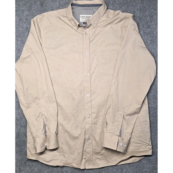 Cody James Other - Cody James Shirt Mens XL Tan Western Pearl Button Up Long Sleeve Stretch Cowboy